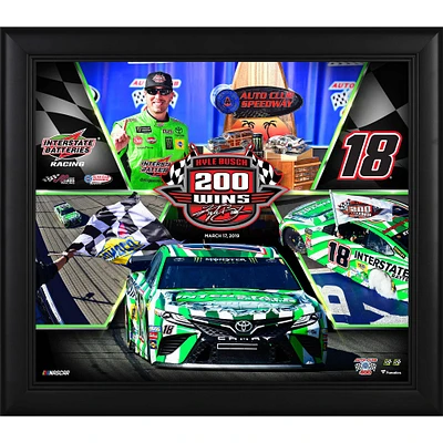 Kyle Busch Framed 15" x 17" 200 Career Wins Collage