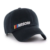 Men's '47  Black NASCAR Low Down Script Clean Up Adjustable Hat