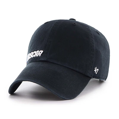 Casquette ajustable noire NASCAR Low Down Script Clean Up pour homme '47