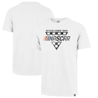 T-shirt blanc NASCAR Tri-Check Scrum '47 pour hommes