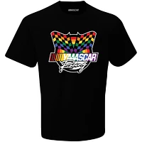 Men's Checkered Flag Black NASCAR YAAASCAR Pride T-Shirt