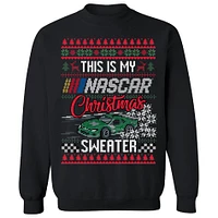Men's Checkered Flag Sports Black NASCAR Ugly Holiday Sweater