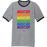 Men's Checkered Flag Sports  Gray NASCAR Repeat Logo T-Shirt
