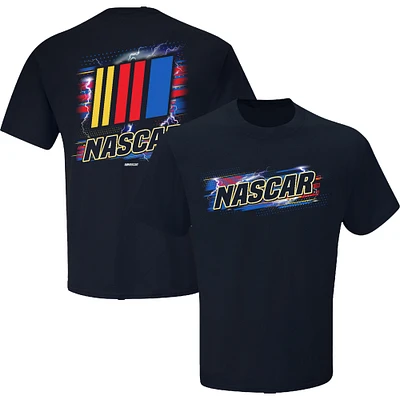 T-shirt à damier bleu marine NASCAR Lightning pour homme