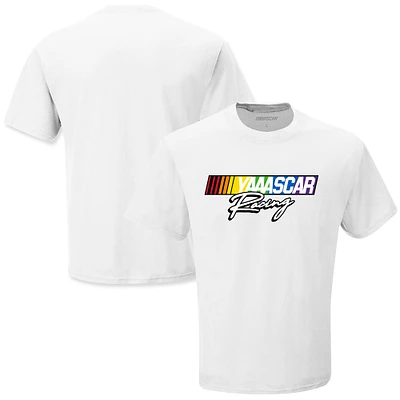 Men's Checkered Flag Sports  White NASCAR Racing T-Shirt