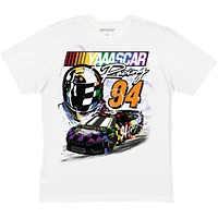 Men's Checkered Flag Sports White NASCAR YAAASCAR Pride T-Shirt