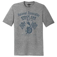 Men's  Gray NASCAR Stock Car Auto Racing Tri-Blend T-Shirt