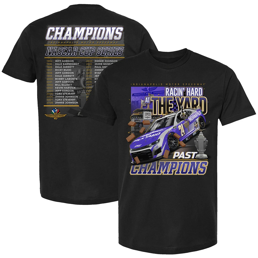 T-shirt noir NASCAR Brickyard Past Champions de la collection Hendrick Motorsports Team pour hommes