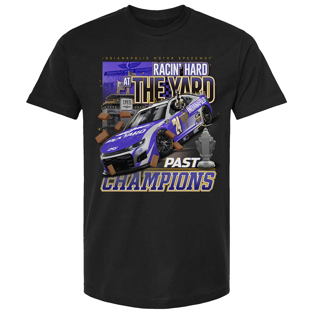 T-shirt noir NASCAR Brickyard Past Champions de la collection Hendrick Motorsports Team pour hommes