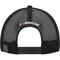 Men's New Era  Black/White NASCAR 9FORTY A-Frame Trucker Snapback Hat