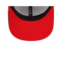 Men's New Era Red/Black NASCAR 75th Aniversary 9FORTY Visor Streak Snapback Adjustable Hat