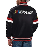 Veste universitaire à bouton-pression complète Starter Black NASCAR Home Game pour hommes
