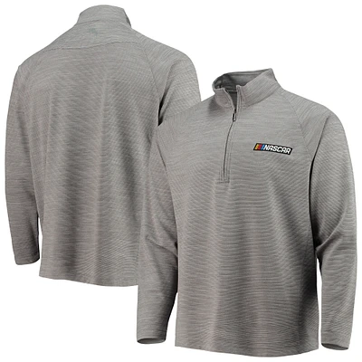 Veste à demi-glissière raglan Tommy Bahama NASCAR Play Action gris anthracite pour homme