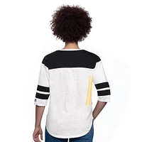 Women's Starter  White NASCAR Grand Slam 3/4-Sleeve T-Shirt