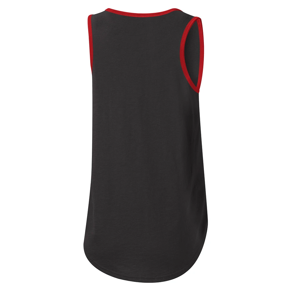 Women's G-III 4Her by Carl Banks Black NASCAR A Game Scoop Neck Tank Top
