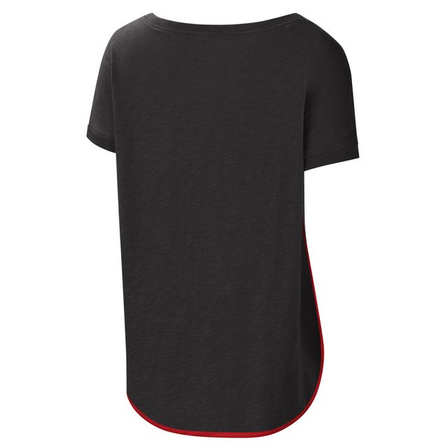 T-shirt à encolure dégagée pour femme G-III 4Her by Carl Banks noir NASCAR Rookie