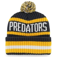 Men's '47 Navy Nashville Predators Bering Cuffed Knit Hat with Pom