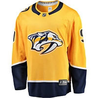 Men's Fanatics Filip Forsberg Gold Nashville Predators Home Breakaway Jersey
