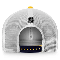 Men's Fanatics Gold/White Nashville Predators Authentic Pro Rink Trucker Snapback Hat