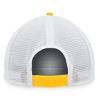 Men's Fanatics Gold/White Nashville Predators Foam Front Patch Trucker Snapback Hat