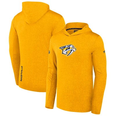 Sweat à capuche léger Authentic Pro pour hommes Fanatics Gold Nashville Predators