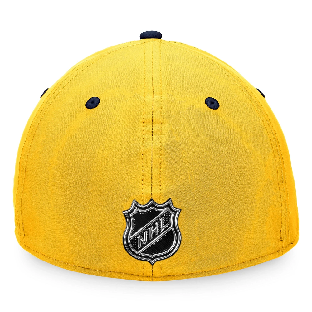 Men's Fanatics Gold Nashville Predators Authentic Pro Rink Flex Hat