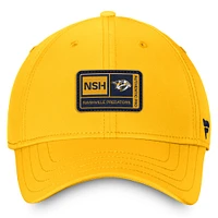 Men's Fanatics  Gold Nashville Predators Authentic Pro Training Camp Flex Hat
