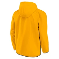 Veste à capuche demi-zip Fanatics Gold Nashville Predators Flagrant Foul Anorak Raglan pour hommes