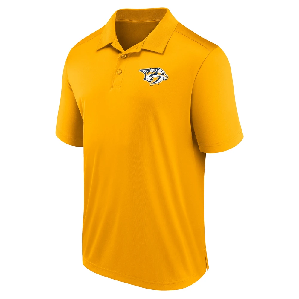 Polo Fanatics Gold Nashville Predators pour hommes, côté gauche