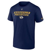 Men's Fanatics  Navy Nashville Predators Authentic Pro Core Primary T-Shirt