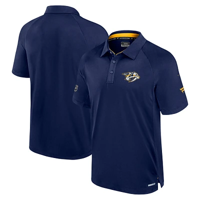Polo de patinoire Authentic Pro Nashville Predators bleu marine Fanatics pour homme
