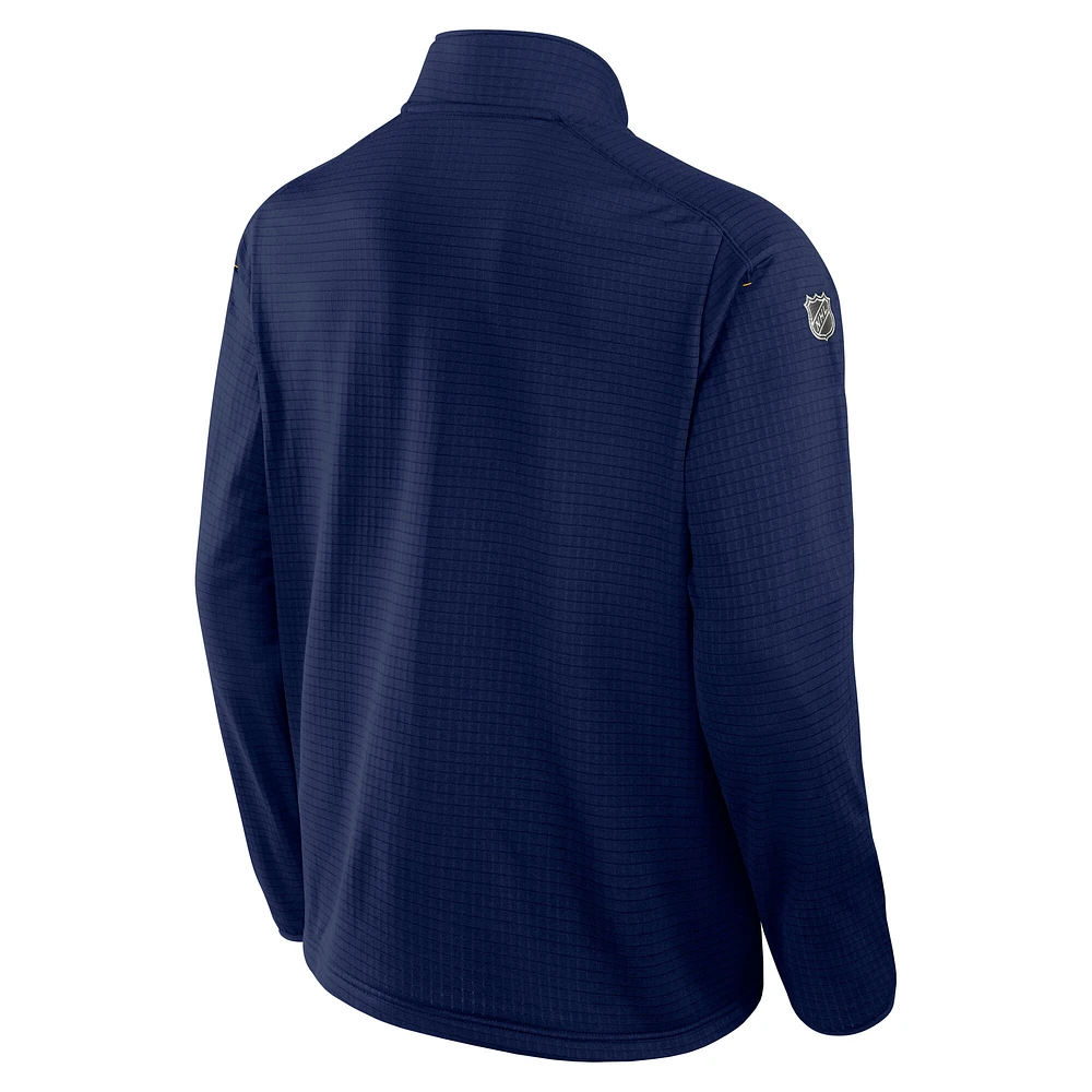 Veste à glissière quart de tour Authentic Pro Rink pour homme la marque Fanatics bleu marine Nashville Predators