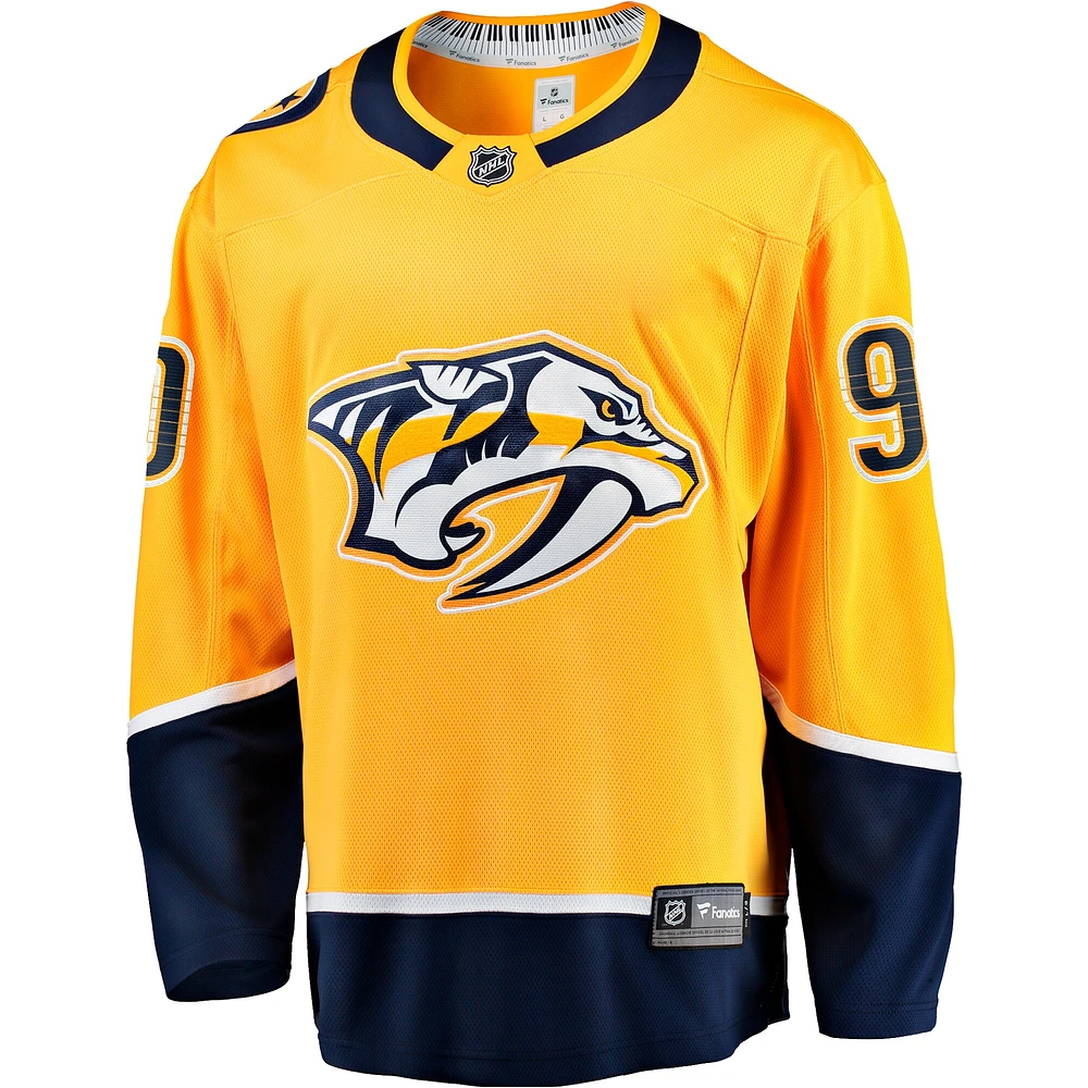 Fanatics pour hommes Ryan O'Reilly Gold Nashville Predators Maillot de joueur échappé à domicile Premier