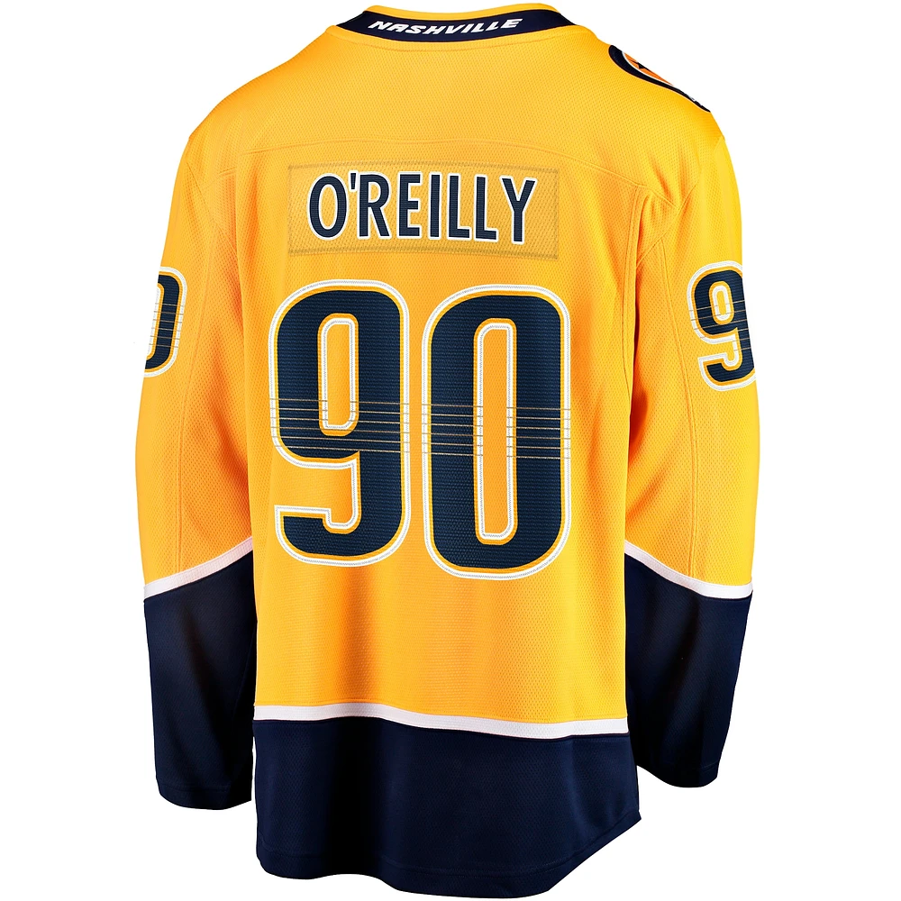 Fanatics pour hommes Ryan O'Reilly Gold Nashville Predators Maillot de joueur échappé à domicile Premier
