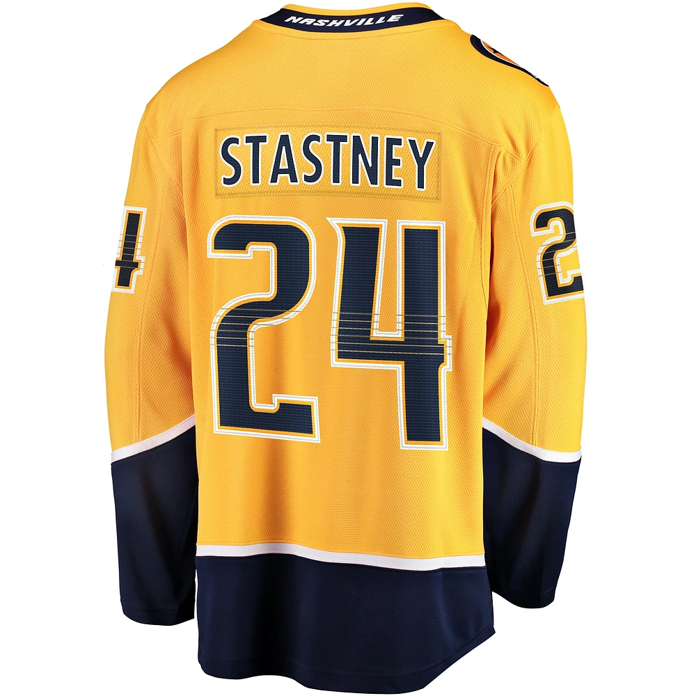 Men's Fanatics Spencer Stastney Gold Nashville Predators  Premier Breakaway Player Jersey