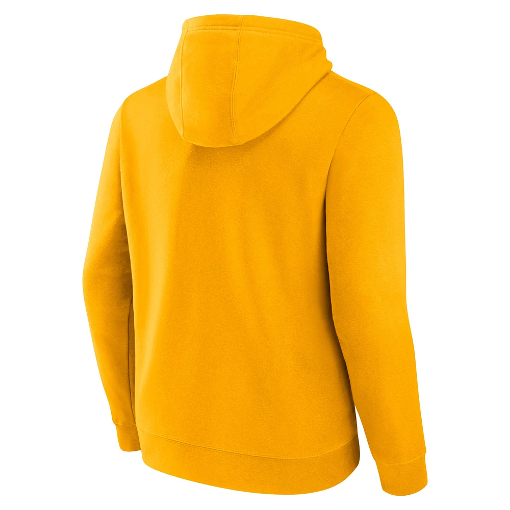 Men's Gold Nashville Predators Primary Logo Pullover Hoodie