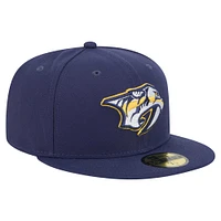 Men's New Era Navy Nashville Predators Core 59FIFTY Fitted Hat