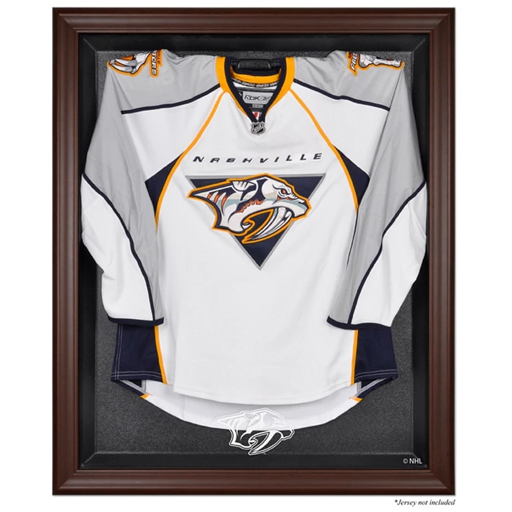 Nashville Predators Brown Framed Logo Jersey Display Case