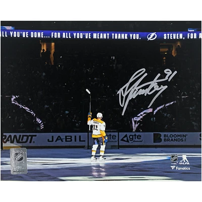 Steven Stamkos Nashville Predators Autographed 8" x 10" Return to Tampa Bay Crowd Salute Photograph