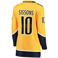 Women's Fanatics Colton Sissons Gold Nashville Predators Breakaway Player Jersey