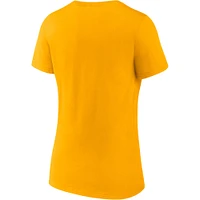 Women's Fanatics Gold/Heathered Gray Nashville Predators 2-Pack V-Neck T-Shirt Set
