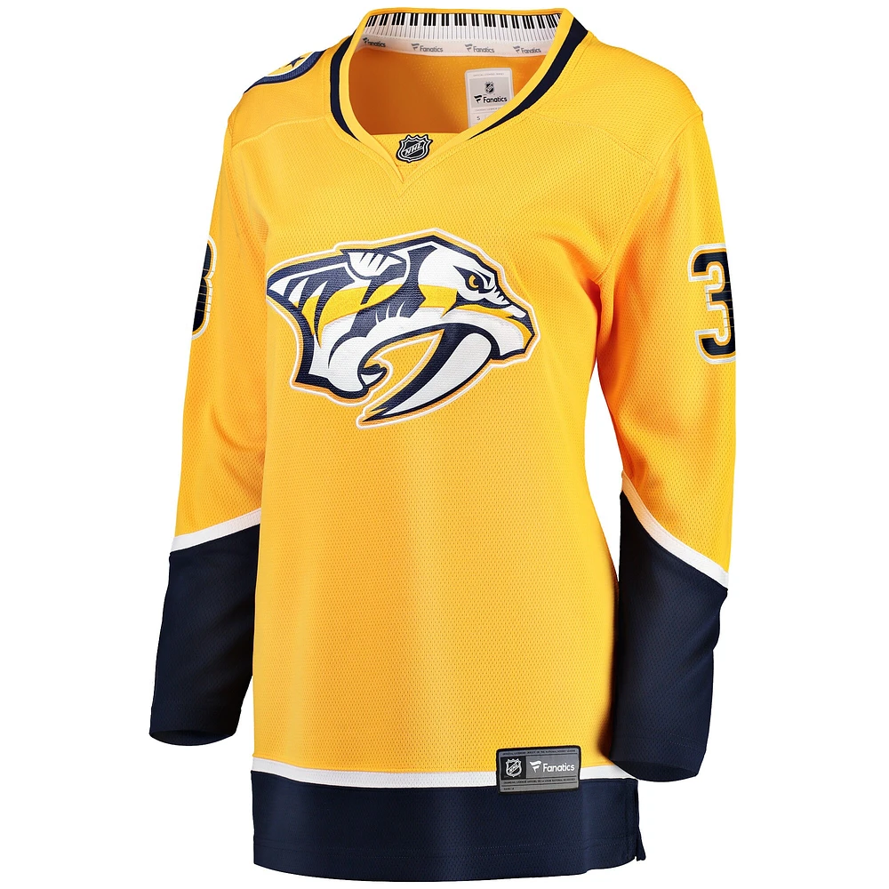 Maillot de joueur échappé à domicile Fanatics Jeremy Lauzon doré des Predators Nashville pour femmes