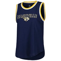 Women's G-III 4Her by Carl Banks Navy Nashville Predators Strategy Tank Top