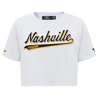 T-shirt court Pro Standard pour femmes des Predators de Nashville Boxy Script Tail