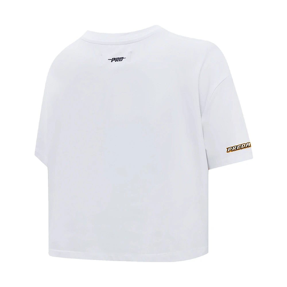 T-shirt court Pro Standard pour femmes des Predators de Nashville Boxy Script Tail
