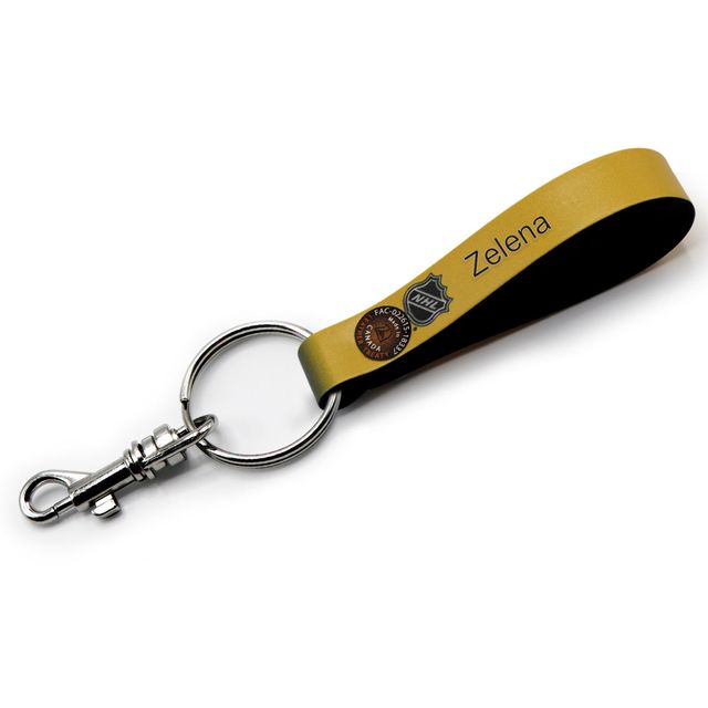 Porte-clés en cuir personnalisé jaune Nashville Predators