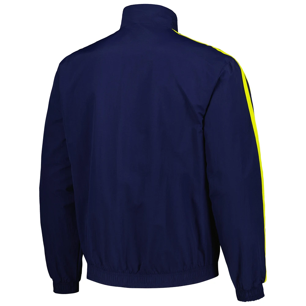 Men's adidas Navy/Yellow Nashville SC 2023 On-Field Anthem Full-Zip Reversible Team Jacket