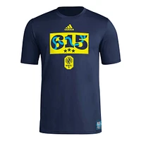 Men's adidas Navy Nashville SC 2024 Jersey Hook AEROREADY T-Shirt