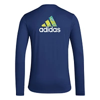 Men's adidas Navy Nashville SC Local Pop AEROREADY Long Sleeve T-Shirt