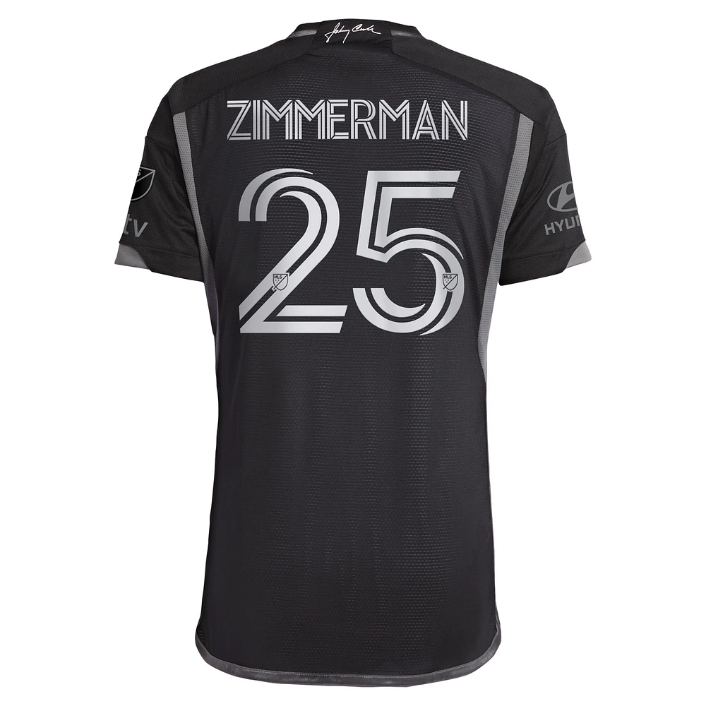 Homme adidas Walker Zimmerman Noir Nashville SC 2023 En Kit Authentique Maillot Joueur
